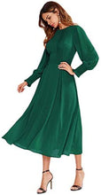 Load image into Gallery viewer, Women's Elegant Frilled Long Sleeve Dress