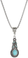 Load image into Gallery viewer, Turquoise Alloy Necklace and Earrings Set