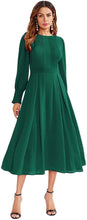 Load image into Gallery viewer, Women's Elegant Frilled Long Sleeve Dress