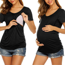 Load image into Gallery viewer, Ekouaer Maternity Women's Breastfeeding Tee Shirts
