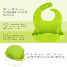 Load image into Gallery viewer, 3 Pack Silicone Baby Bibs