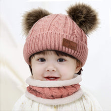 Load image into Gallery viewer, Toddler Winter Hat Scarf Set