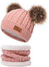 Load image into Gallery viewer, Toddler Winter Hat Scarf Set