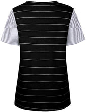 Load image into Gallery viewer, Women Striped Color Block Short Tops