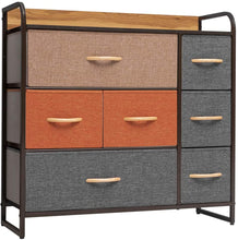 Load image into Gallery viewer, Wide Fabric Dresser with 7 Drawers