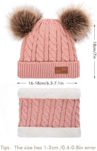 Load image into Gallery viewer, Toddler Winter Hat Scarf Set