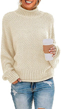Load image into Gallery viewer, Women Turtleneck Batwing Sleeve Jumper