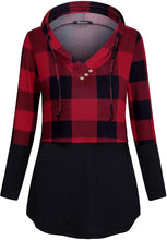 Load image into Gallery viewer, Quinee Women's Long Sleeve Plaid Nursing Sweatshirts