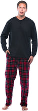 Load image into Gallery viewer, Pajama Set for Men with Thermal Henley