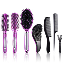 Load image into Gallery viewer, 7 Pcs Hair Brush and Comb Set