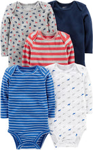 Load image into Gallery viewer, 5-Pack Long-Sleeve Bodysuit