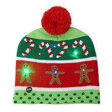 Load image into Gallery viewer, Christmas Designs LED Light Up Knitted Beanie Hat