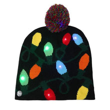 Load image into Gallery viewer, Christmas Designs LED Light Up Knitted Beanie Hat