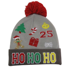 Load image into Gallery viewer, Christmas Designs LED Light Up Knitted Beanie Hat
