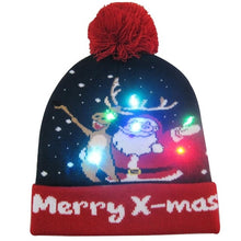 Load image into Gallery viewer, Christmas Designs LED Light Up Knitted Beanie Hat