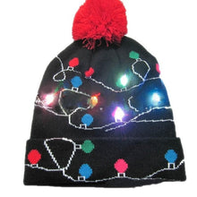 Load image into Gallery viewer, Christmas Designs LED Light Up Knitted Beanie Hat
