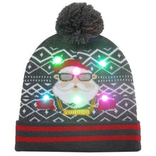 Load image into Gallery viewer, Christmas Designs LED Light Up Knitted Beanie Hat