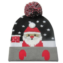 Load image into Gallery viewer, Christmas Designs LED Light Up Knitted Beanie Hat