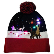 Load image into Gallery viewer, Christmas Designs LED Light Up Knitted Beanie Hat