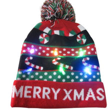 Load image into Gallery viewer, Christmas Designs LED Light Up Knitted Beanie Hat