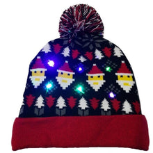 Load image into Gallery viewer, Christmas Designs LED Light Up Knitted Beanie Hat