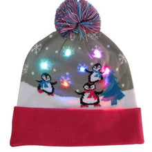 Load image into Gallery viewer, Christmas Designs LED Light Up Knitted Beanie Hat