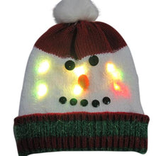 Load image into Gallery viewer, Christmas Designs LED Light Up Knitted Beanie Hat
