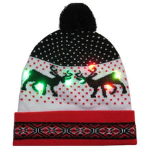 Load image into Gallery viewer, Christmas Designs LED Light Up Knitted Beanie Hat