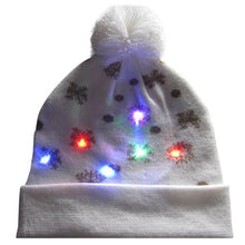 Load image into Gallery viewer, Christmas Designs LED Light Up Knitted Beanie Hat