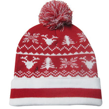 Load image into Gallery viewer, Christmas Designs LED Light Up Knitted Beanie Hat