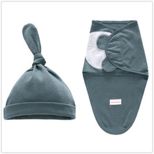 Load image into Gallery viewer, Baby Envelope Swaddle Blanket with Head Cap