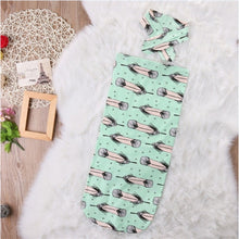 Load image into Gallery viewer, Newborn Cocoon Swaddle Wrap with Headband