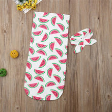 Load image into Gallery viewer, Newborn Cocoon Swaddle Wrap with Headband