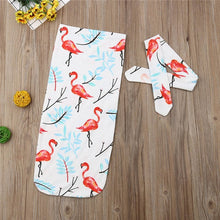Load image into Gallery viewer, Newborn Cocoon Swaddle Wrap with Headband