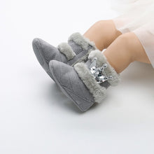 Load image into Gallery viewer, Winter Warm Crown Design Mid-Calf Slip-On Furry Boots