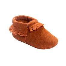 Load image into Gallery viewer, Soft Sole Coral Velvet Baby Moccasin Shoes