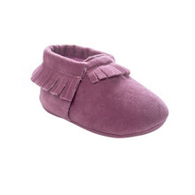 Load image into Gallery viewer, Soft Sole Coral Velvet Baby Moccasin Shoes
