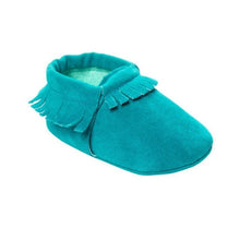 Load image into Gallery viewer, Soft Sole Coral Velvet Baby Moccasin Shoes