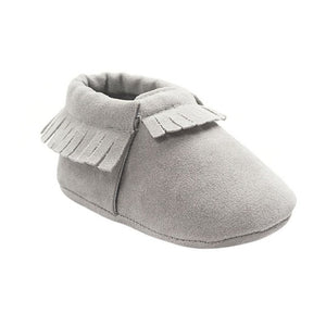 Soft Sole Coral Velvet Baby Moccasin Shoes