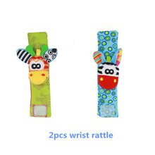 Load image into Gallery viewer, Baby Animals Foot Socks and Wrist Rattle Set