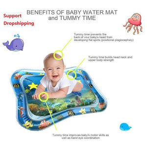 Baby Tummy Time Inflatable Water Play Mat