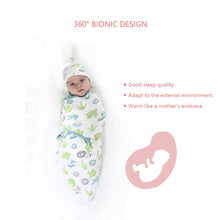 Load image into Gallery viewer, Baby Envelope Swaddle Blanket with Head Cap