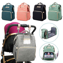 Load image into Gallery viewer, Multifunctional Diaper Backpack Changing Bed