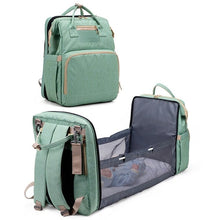 Load image into Gallery viewer, Multifunctional Diaper Backpack Changing Bed