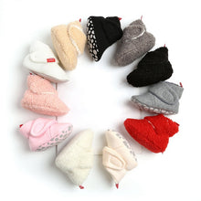 Load image into Gallery viewer, Faux Fur Crib Walking Baby Booties