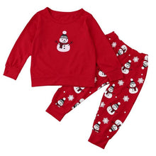 Load image into Gallery viewer, Red Christmas Kid's Pair Outfit