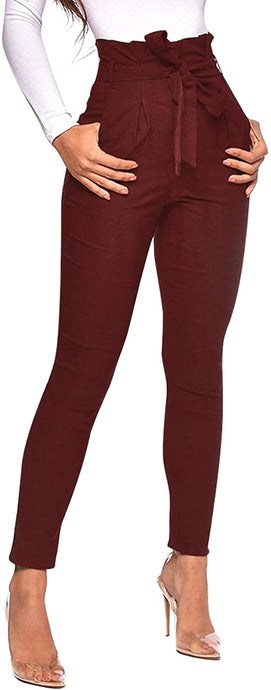 Women Paper Bag Waist Pants