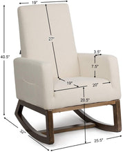 Load image into Gallery viewer, Rocking Chair Upholstered For Breastfeeding
