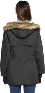 Womens Hooded Fleece Line Coats