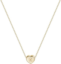 Load image into Gallery viewer, Tiny Gold Initial Heart Necklace
